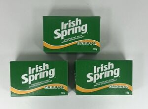 Irish Spring Original Deodorant Soap 3 x 113g(4oz) Old Version No Flaxseed Oil